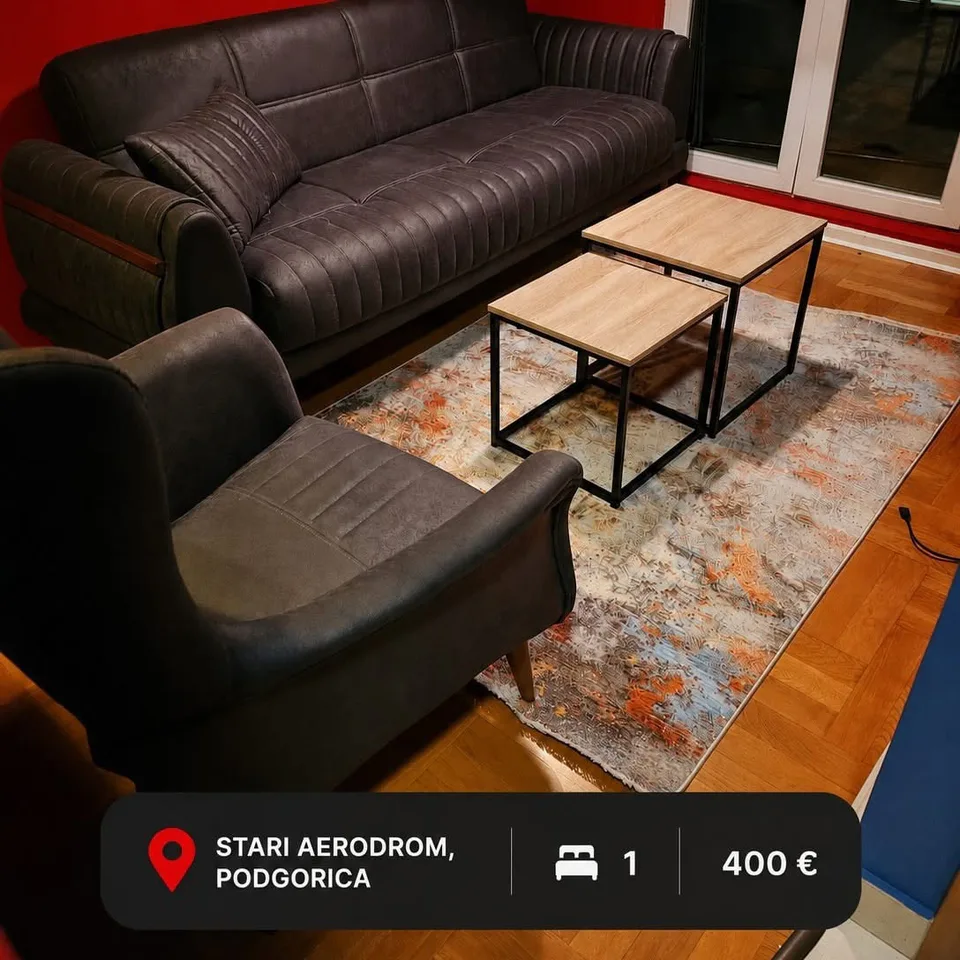 IZDAJE SE JEDNOSOBAN STAN – STARI AERODROM, PODGORICA ***
